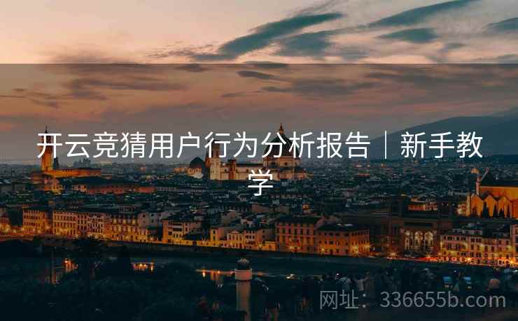 开云竞猜用户行为分析报告｜新手教学