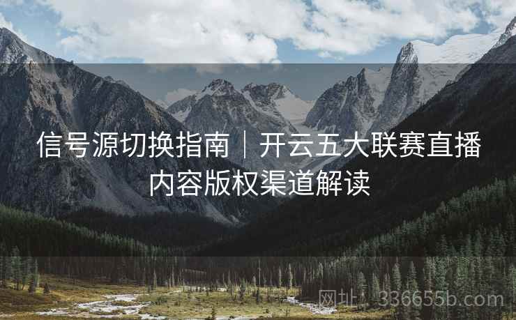 信号源切换指南｜开云五大联赛直播内容版权渠道解读